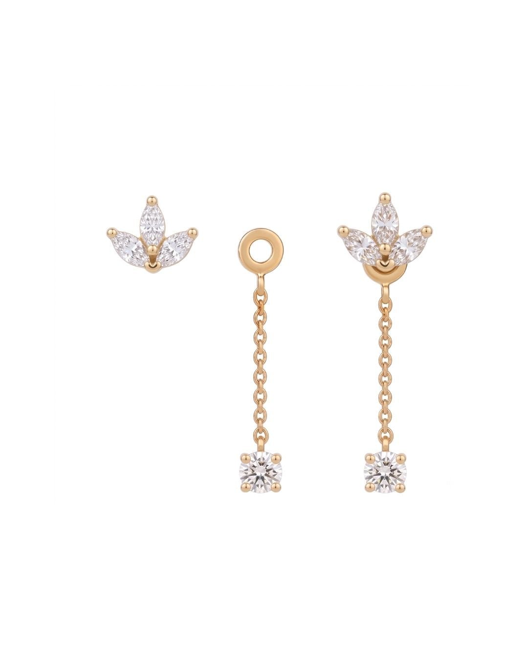 Aretes Flora - Pedra México